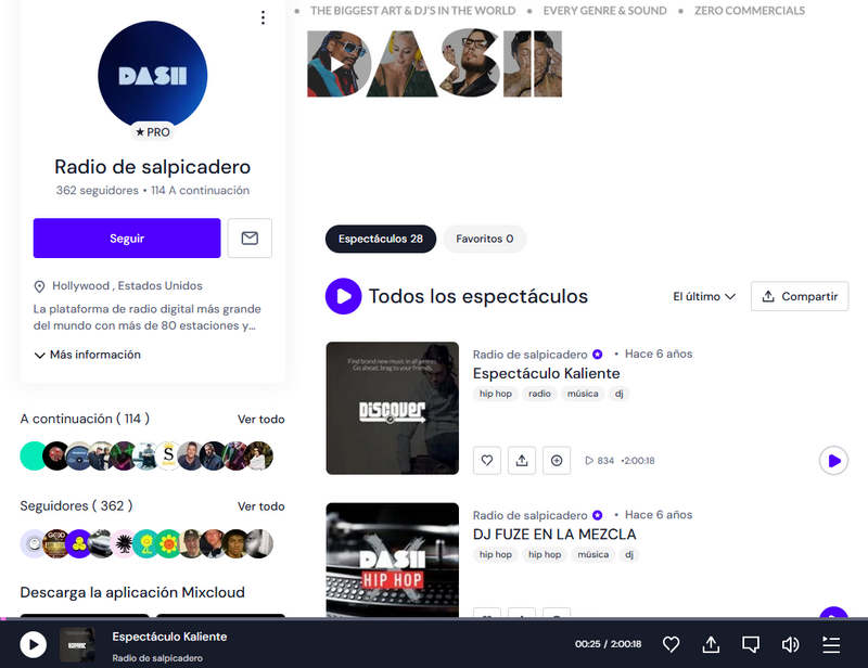 sitios de música gratis sin restricciones Dash Radio
