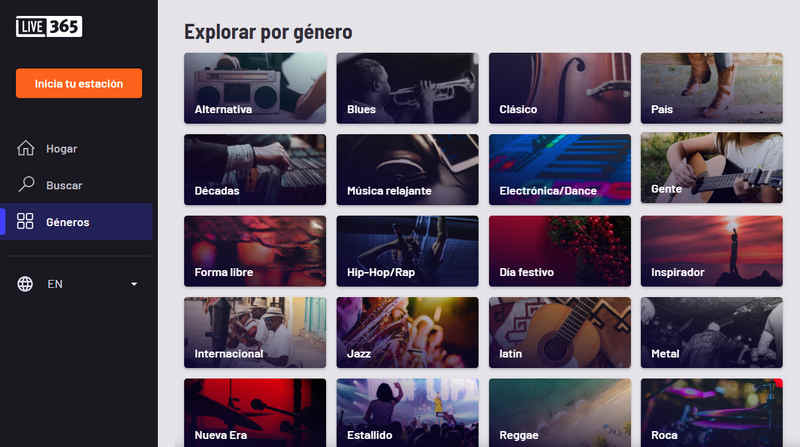 sitios de música gratis sin restricciones Live365