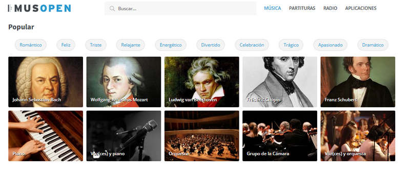 sitios de música gratis sin restricciones Musopen