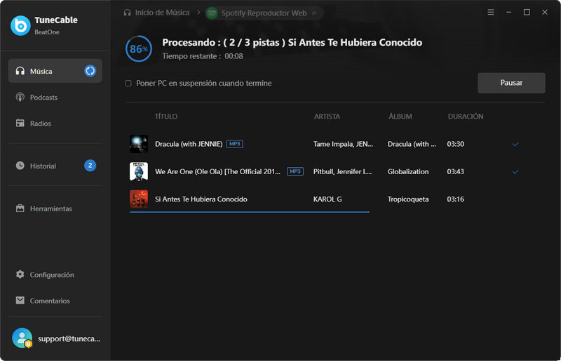 convirtiendo música