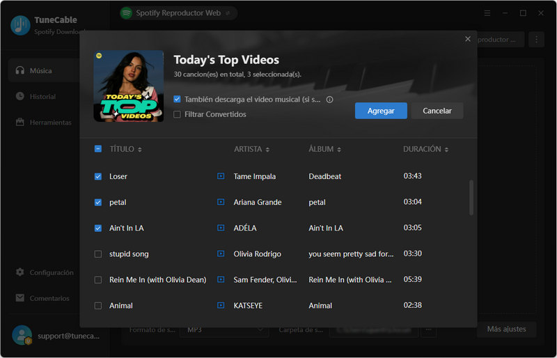 Añadir Videos Musicales