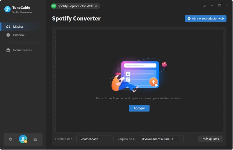 Iniciar Spotify downloader e iniciar sesión en Spotify