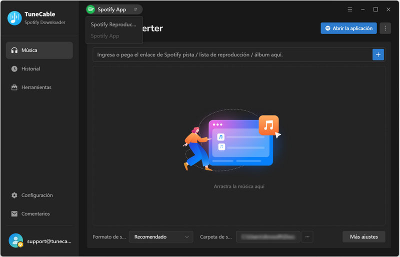cambiar al modo reproductor web