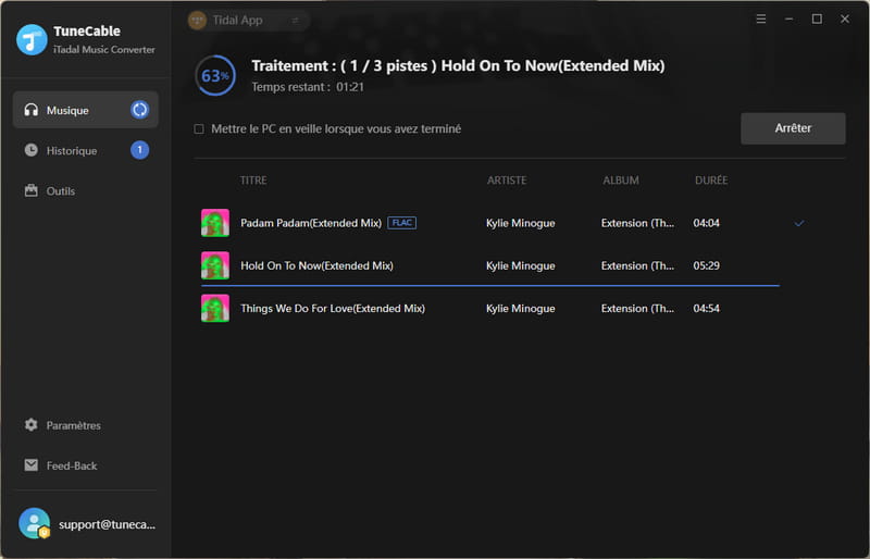 convertir la musique Tidal