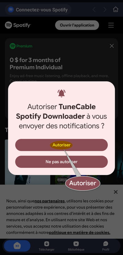 permettre les notifications