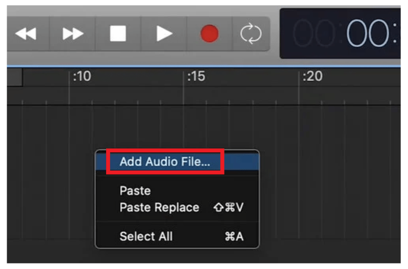 add audio file