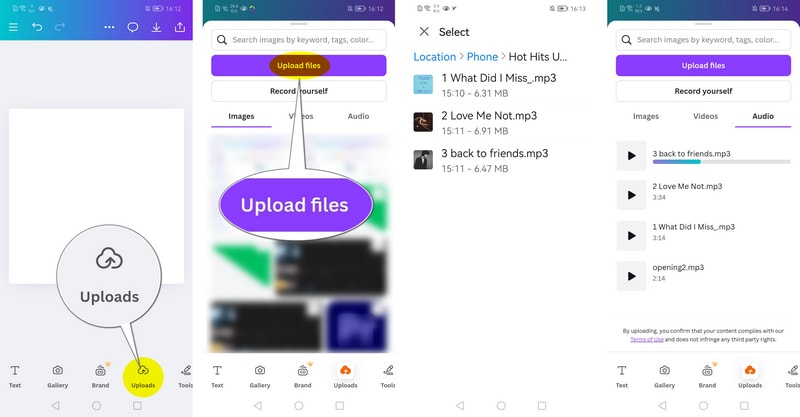 Add Spotify Music to Canva Design on Android or iOS