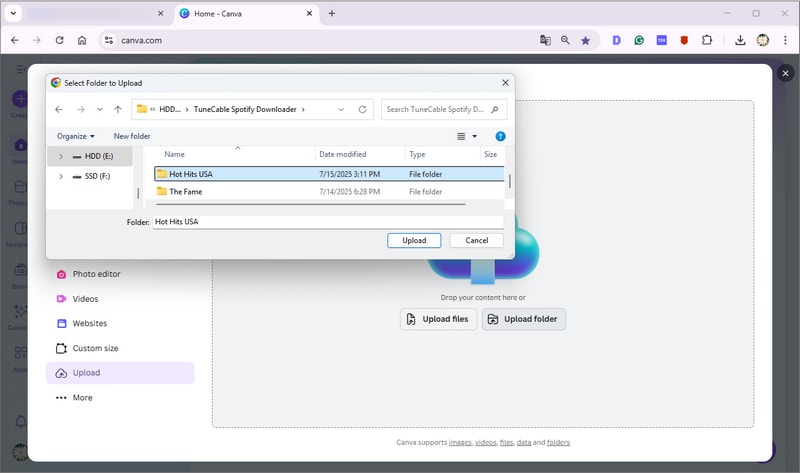Add Spotify Music to Canva Design on Windows, Mac, or Online