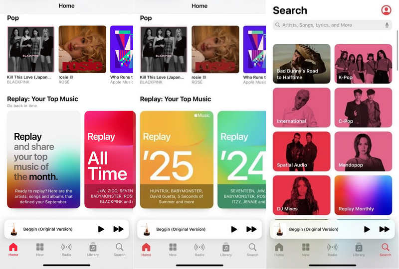 apple music replay on iPhone/iPad/Mac
