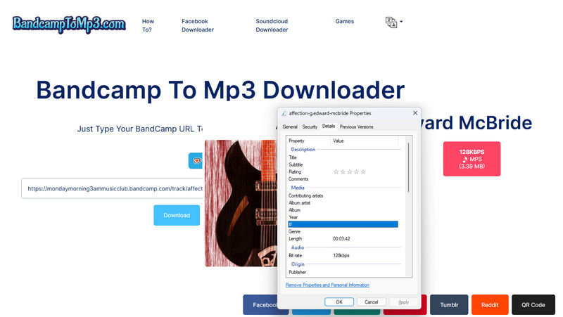 bandcamptomp3 Bandcamp to MP3 converter