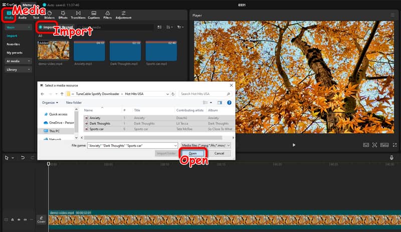 Import Spotify Music to CapCut Desktop App