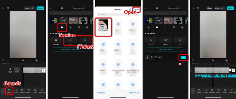 Import Spotify Music to CapCut Mobile App