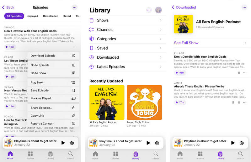 download apple podcast on iphone