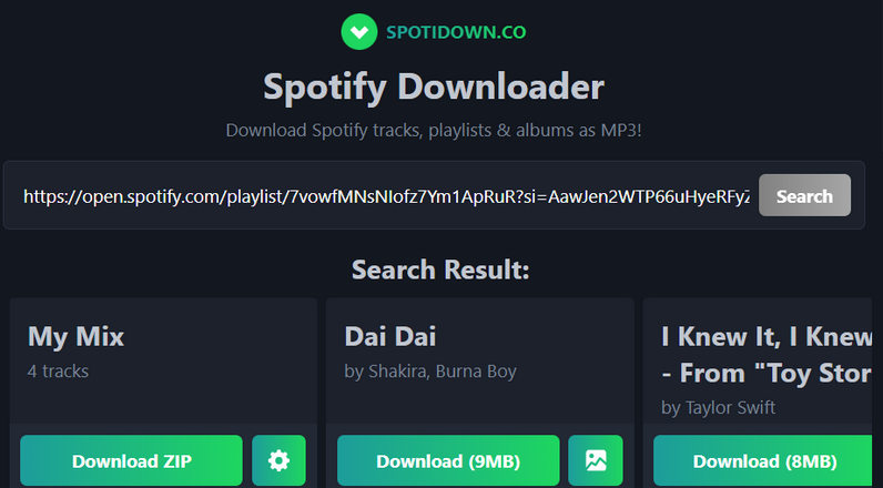 download spotify music on spotidown website