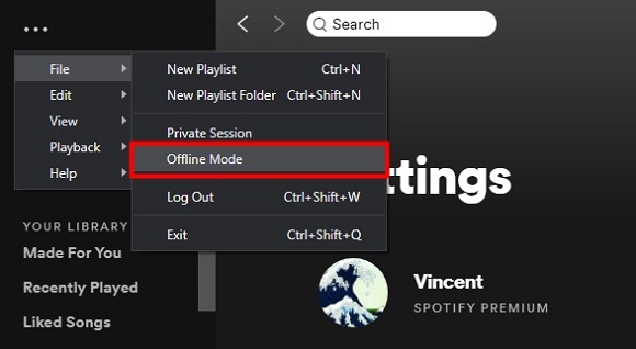 play spotify music offline