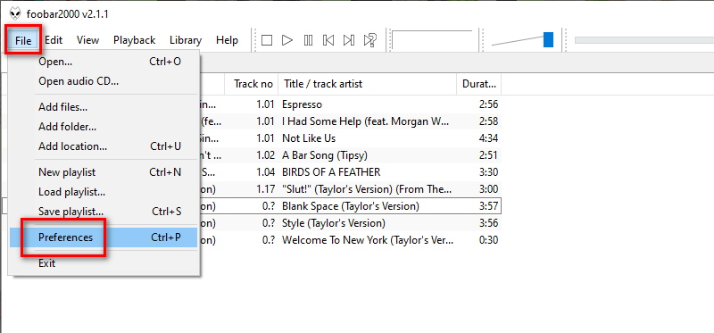 foorbar2000 equalizer audio settings