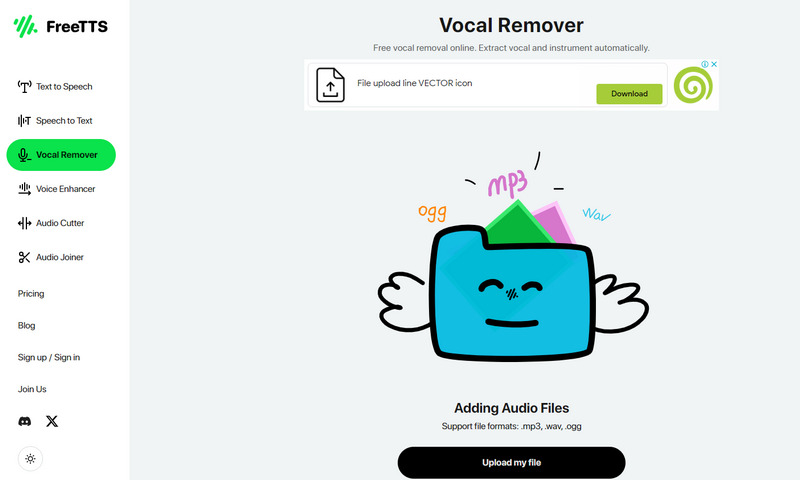 FreeTTs free online vocal remover