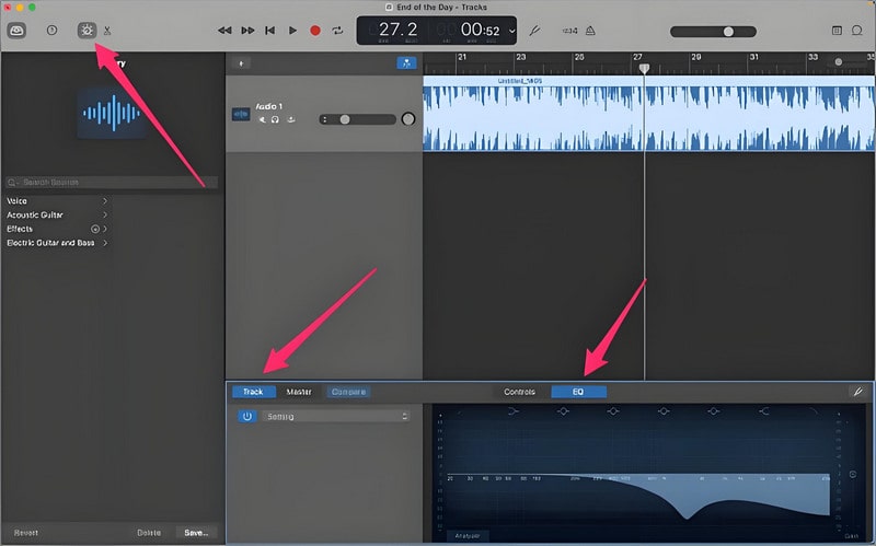 using garageband EQ