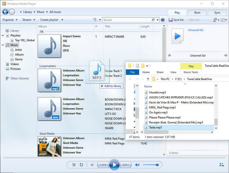 add soundcloud music to windows media player