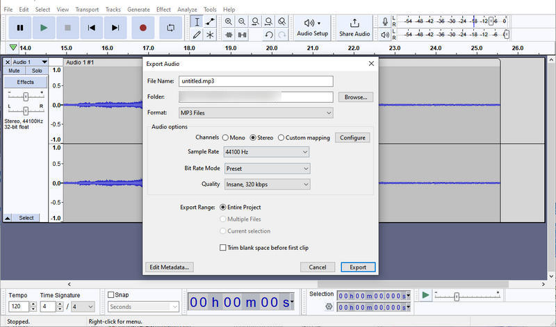 record youtube music on mac via audacity