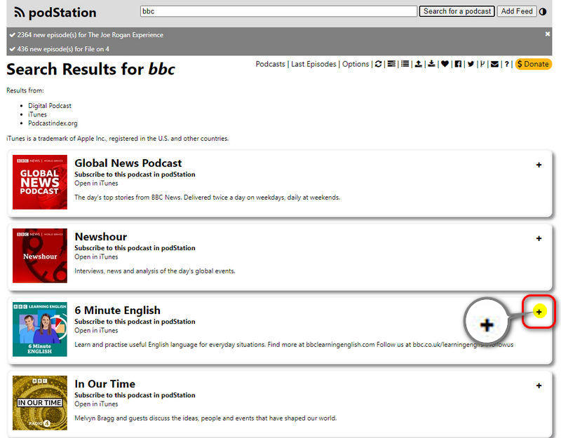 search podcasts on podstation