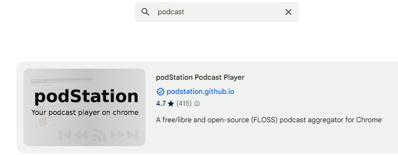 search for podstation extension