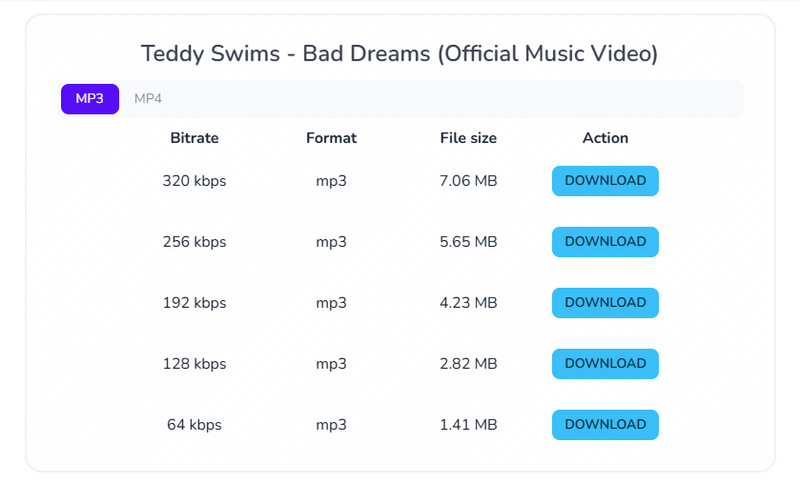 select youtube music output quality