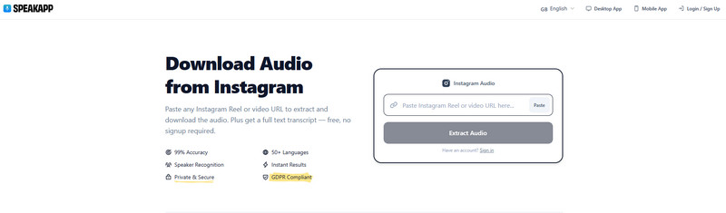 speakapp interface