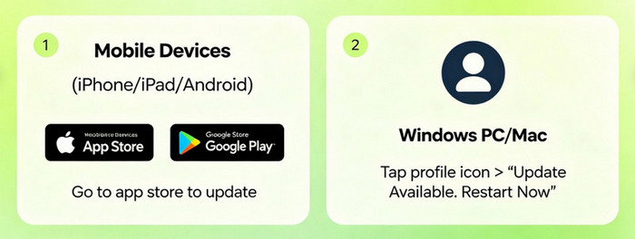 update spotify on mobile or computer