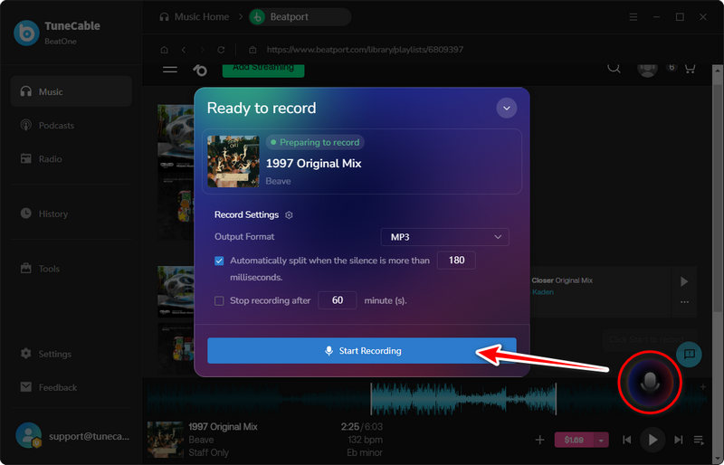 recording beatport music