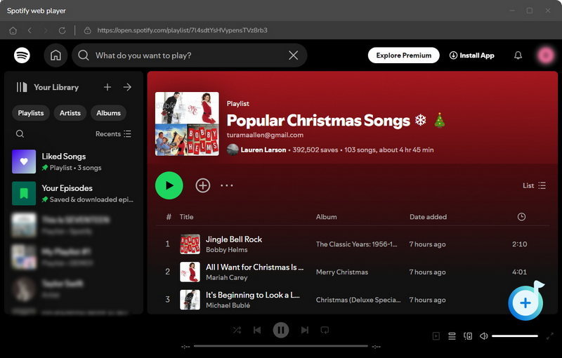 click to add christmas songs