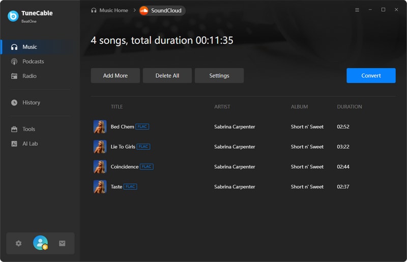 add soundcloud music