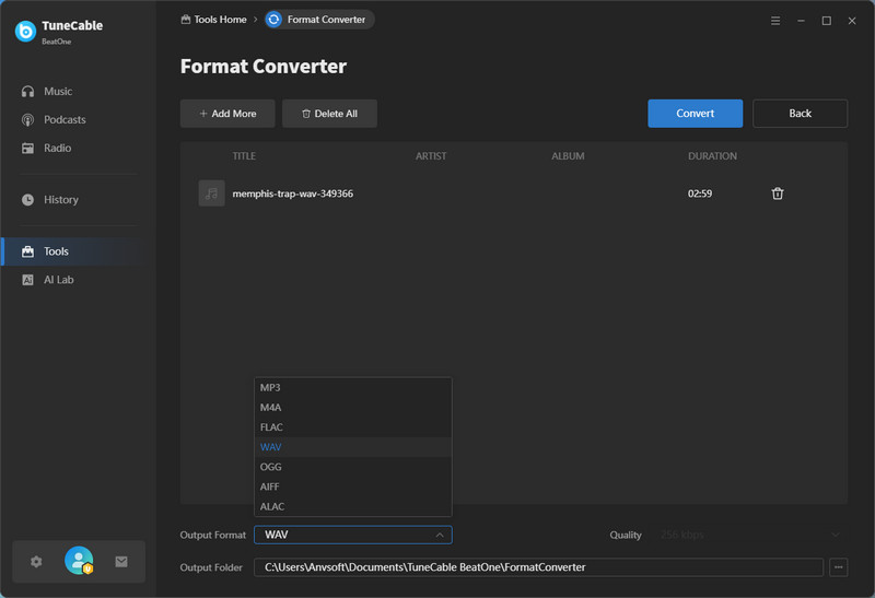 convert wav