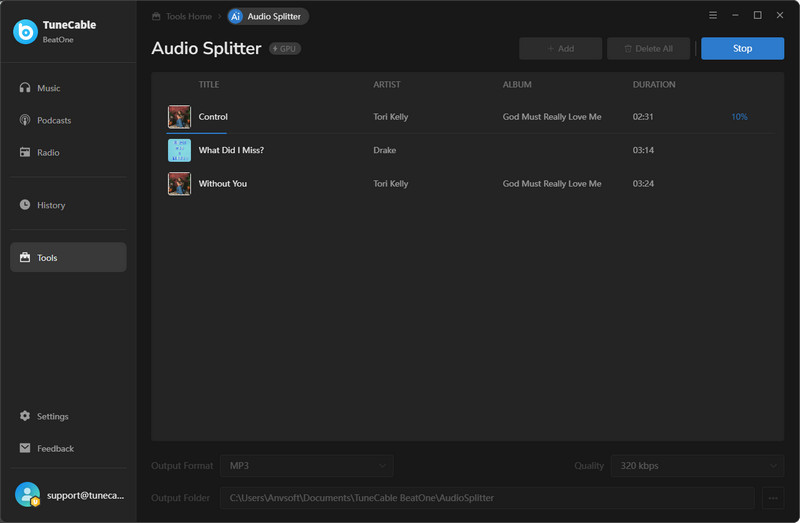 upload files to split