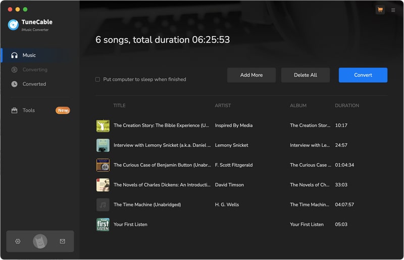 finish to download audiobooks