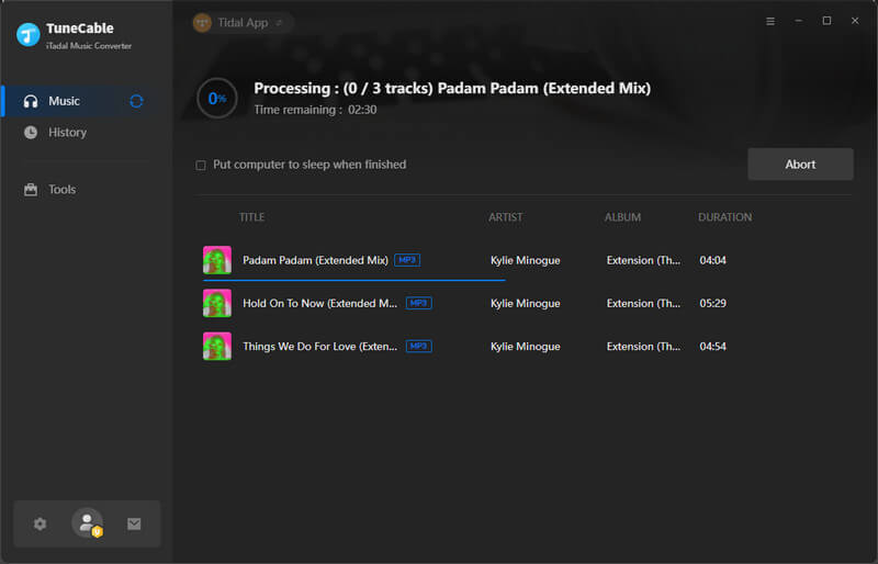 converting tidal music to mp3