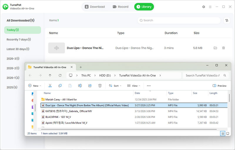 downloaded mp3 youtube audio