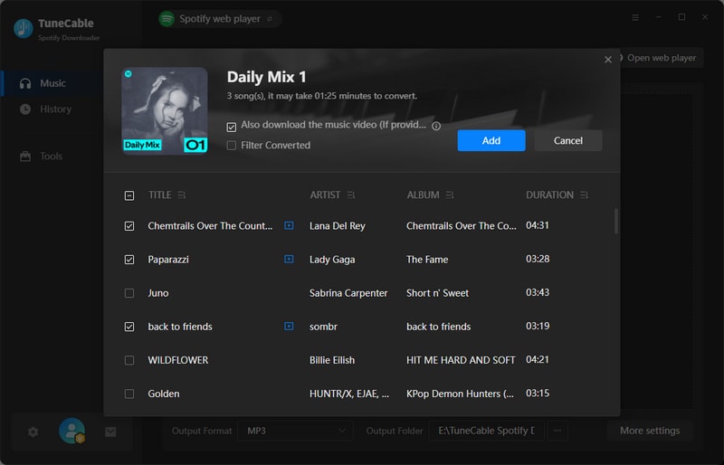 Add Music Videos