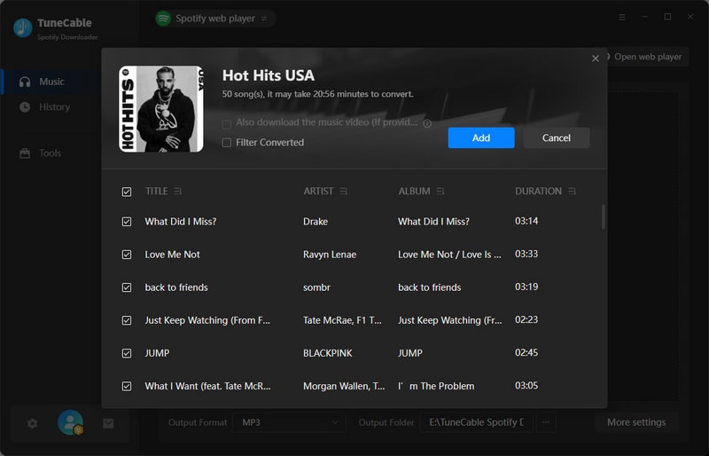 add songs