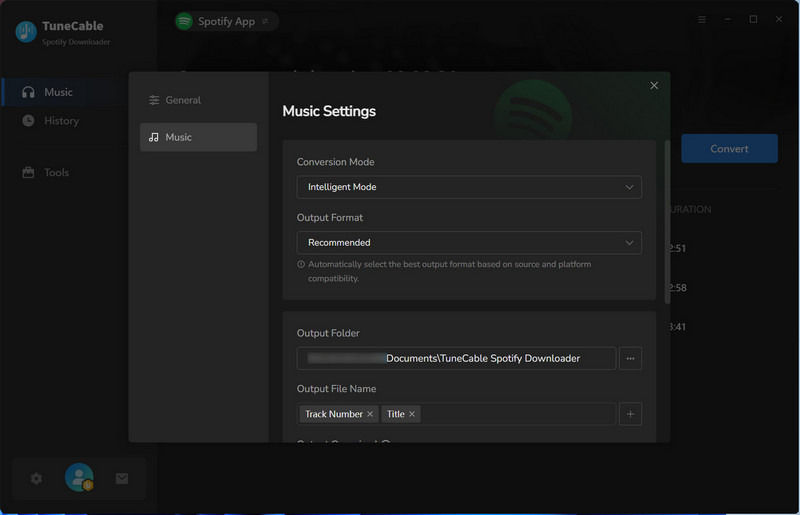 Finish the Output Settings