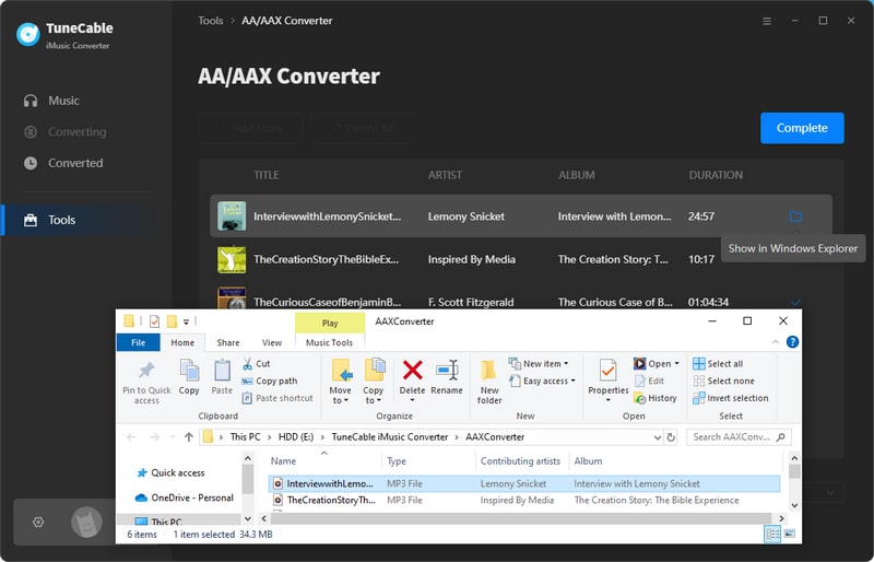 converted aa/aax audiobook to mp3